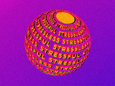 Stress Ball - Digital Illustration color illustration type type art type daily typography