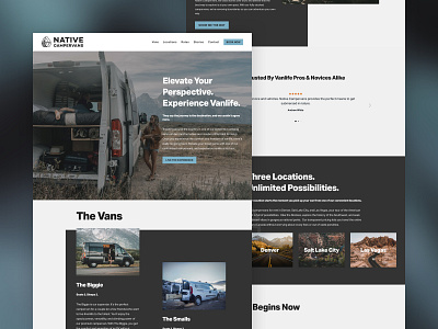 Native Campervans Website Redesign design homepage homepage design typography ui ui design website website design