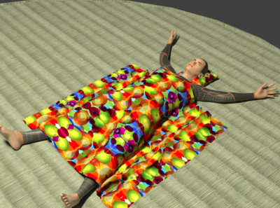 Man Sleeping On Tatami 3d 3dcg design polly surreal