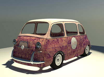 Fiat multipra600 3d 3dcg artist blender3d car concept design design material object polly texture