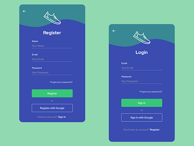 Login-Register Screen