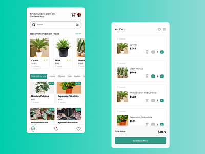 Gardene App app application branding design ecommerce exploration garden gardenapp graphic design green home screen mobile ui