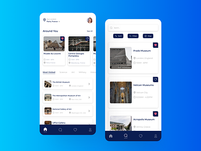 Artifacts - Museum App android app appdesign application branding design dribbble exploration home screen illustration ios mobile mobileapp mobiledesign museum museumapp ui uidesign uiux userinterface