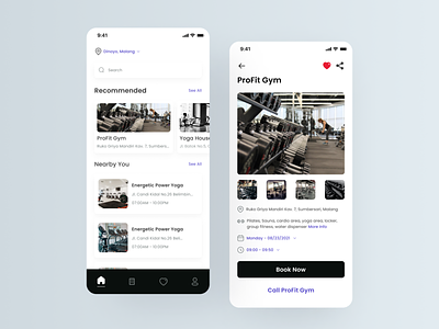 Gym App app application design exploration gym gymapp home screen mobile mobileapp mobiledesign sport ui uiux ux