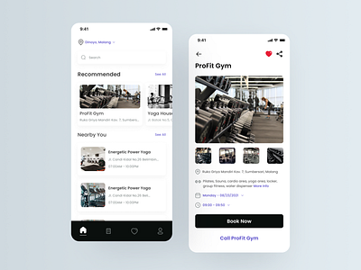 Abote - Gym App android app appdesign application branding design dribbble exploration gym gymapp home screen mobile mobileapp mobiledesign sport ui uidesign uiux ux