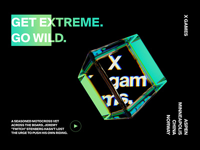 X-games | web site 3d 3d art cinema4d design typography web