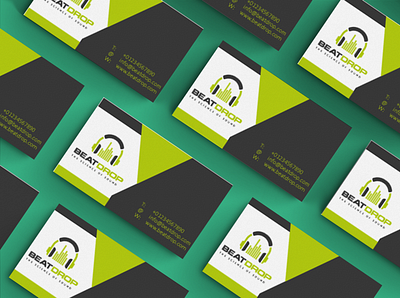 Beatdrop business card design branding business card businesscard cards design graphic design graphicdesign illustrator playful