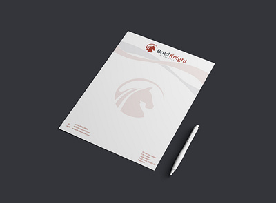 Letterhead for Boldknight branding design graphic graphic design illustration letterhead letterheads stationery stationery design