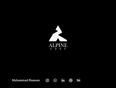 Alpine Edge | Logo Design Concept app icon branding geometric graphic graphic design graphicdesign illustrator logo logo design typography vector