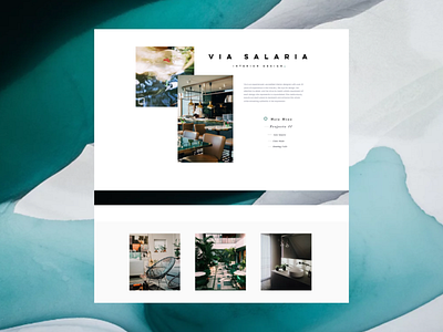 Via Salaria Interior Design branding design editorial editorial design minimalism typography ui ux web website