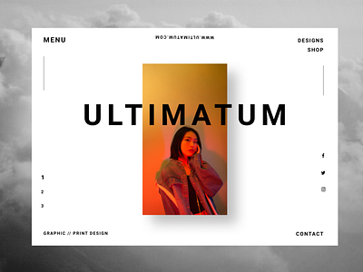 Ultimatum branding editorial design minimal minimalism modern typography ui ux web webdesign website