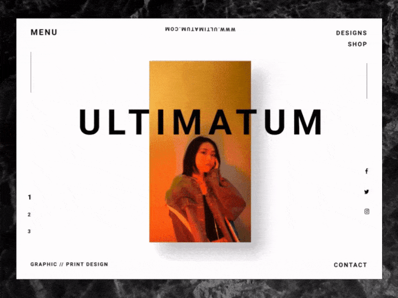 Ultimatum Animation aftereffects animation branding clean design editorial design minimalist typography web website