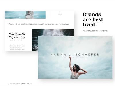 HJS Creative Design branding clean design editorial design logo minimalism portfolio typography web website