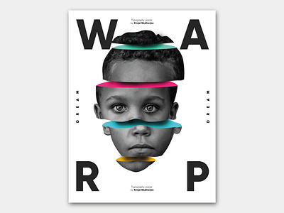 WARPED DREAM art clean cover design layout minimal poster typeface typography visual design