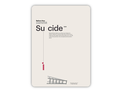Suicide art clean concept design cover design layout minimal poster suicide typeface typography visual design