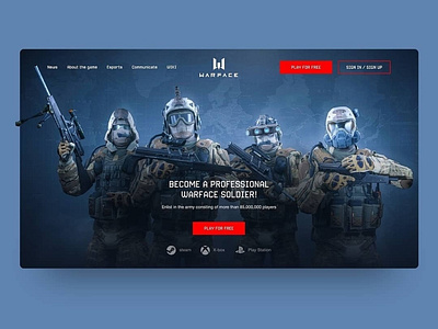 Warface website redesign