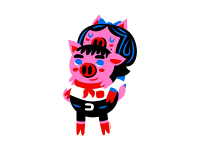 Little Piggies animals character design cute digital art illustration illustrator vector