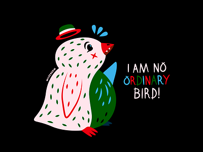 I Am No Ordinary Bird animal animal art art bird character character design design digital digital art drawing illustration illustrator penguin vector