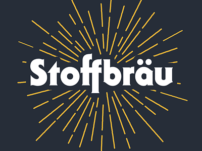 Stoffbräu german gothic logo serif typography umlaut