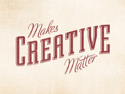 Makes Creative Matter atomicdust typography