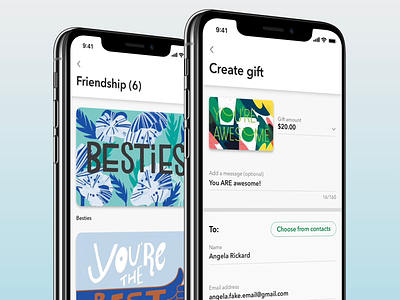 Gift redesign gift card ios starbucks ux