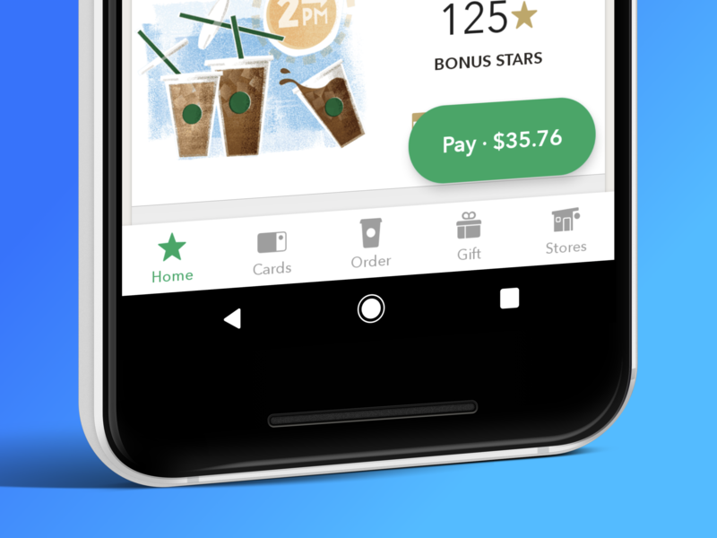 Android 5.0 — Navigation android app design starbucks ui ux
