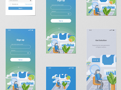 Mobile Landing Page Illustration for SaaS App