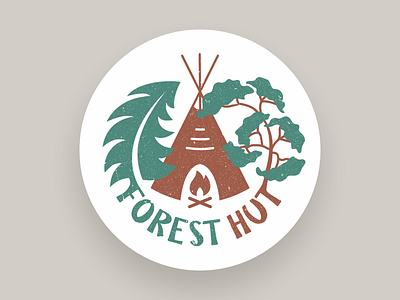 Forest Hut branding design logo vector