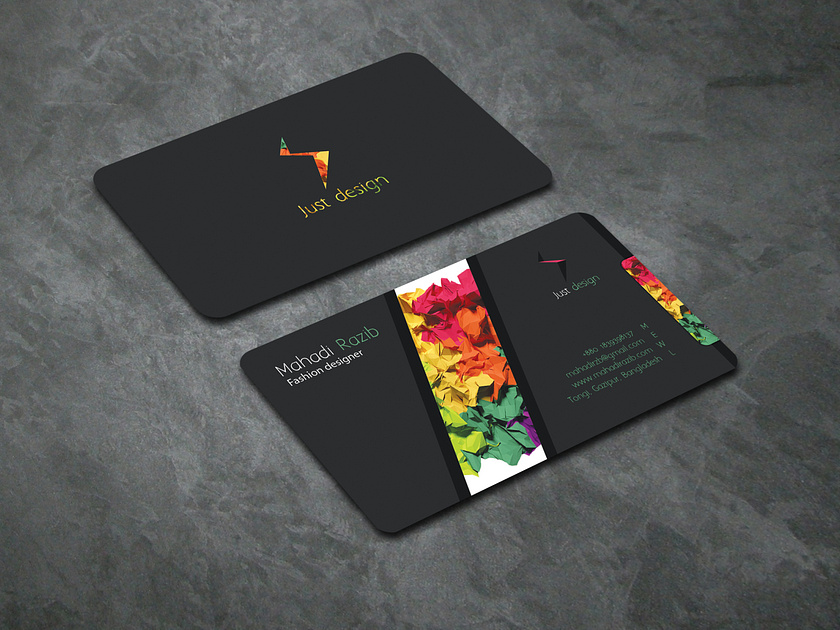 Rounded Corner Business Card by RM Rayhan on Dribbble