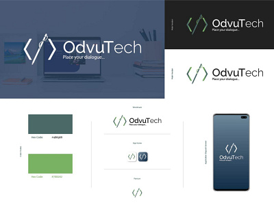 Odvut Tech Logo Design app branding design icon illustration logo typography ux vector web