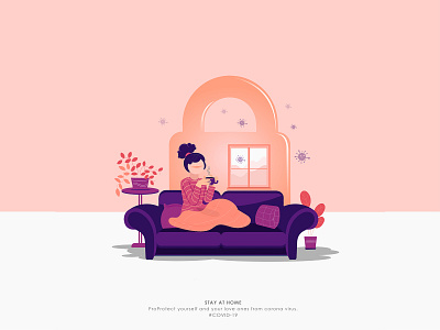 TEA TIME animation art design flat illustration illustrator minimal type vector