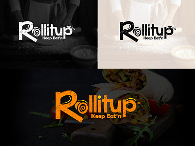 RollitupLogoDesign art branding design flat logo minimal type typography vector