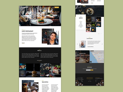 Restaurant Page Design ui ui design ui ux design web