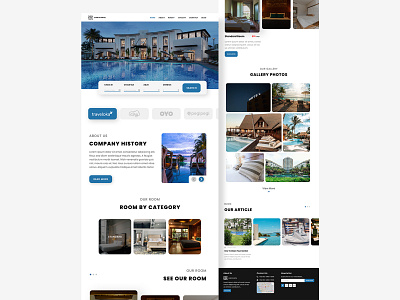 Hotel Landing Page hotel hotellandingpage hotelwebsite ui uidesign uidesigner uiux uiuxdesign ux uxdesign website websitedesign