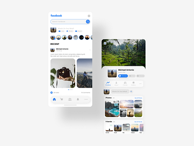 Facebook App Redesign app apps design ui ui design ui ux design uidesign uidesigner uiux uiuxdesign ux