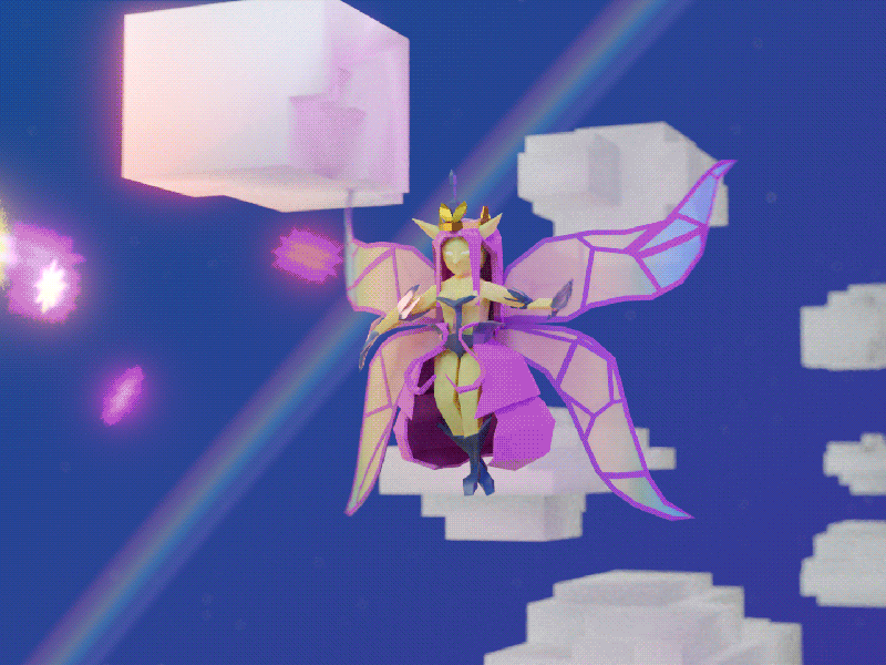 Terraria Boss Empress of Light 3d 3d animation animation empress faerie fairy game light low poly terraria video