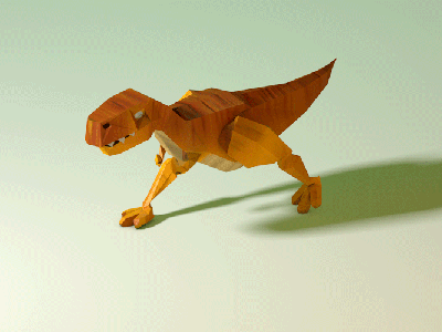 Tyrannosaurus Rex Walking - Low Poly 3d animal animation dinosaur low low poly poly t rex tyrannosaurus walking