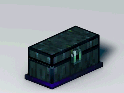 Ender Chest - Voxel Model 3d asset chest dark ender game minecraft mobile treasure video voxel