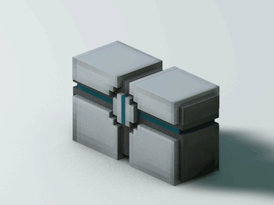 Alien Chest - Voxel Model 3d alien animation asset chest game mobile sci fi space treasure treasure chest video voxel