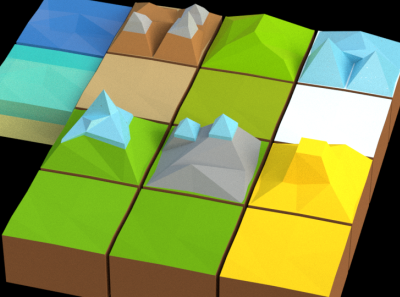 Terrain Tiles for Battle of Polytopia - Game of Thrones Intro 3d 3d animation animation battle game game of thrones indie low poly of polytopia thrones tile tileset video