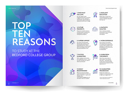 Top 10 Reasons to Study adobe illustrator adobe indesign bright double page spread icon design icons layout design layoutdesign page design page layout