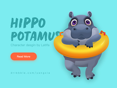 hippos design illustration