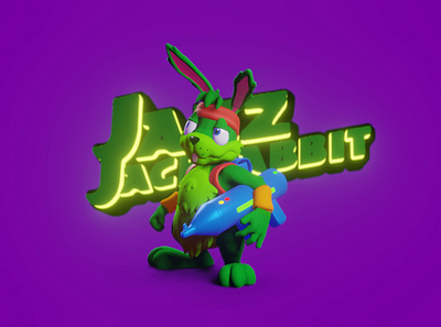 Jazz Jackrabbit 3d art blender fanart render