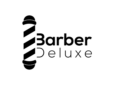 Barber Deluxe barbershop branding dailylogochallenge dailylogochallengeday13 logo