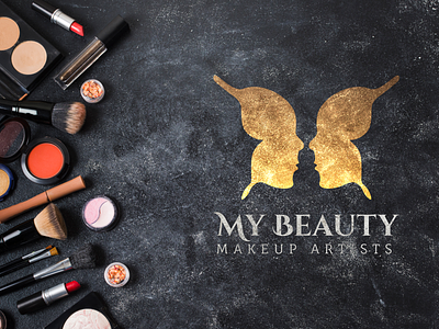 My Beauty - Makeup Artists a logo adobe butterfly logo dailylogo logo logo design logo designer logodesign logodesigner logodesignersclub logodesigns makeup makeup artist makeup logo