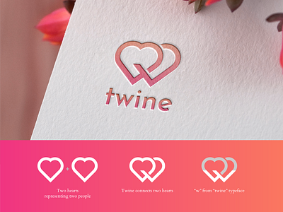 Twine Logo Design Concept a logo app icon branding dailylogo dailylogochallenge dating app design graphic design logo logodesign logodesigner logomark minimal logo need a logo