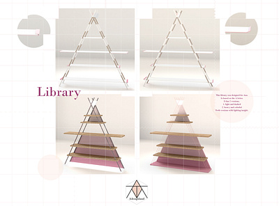 A library design furniture design product design