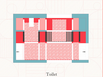Toilet composition architecture creative design creativity design illustration interior interior design