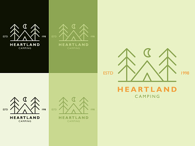 Heartland branding camping camping logo color graphicdesign illustrator logo logo design vector