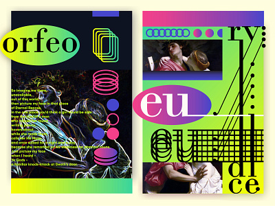 Eurydice exercise gradients graphic design layout layout design paintings poster poster design posters practice